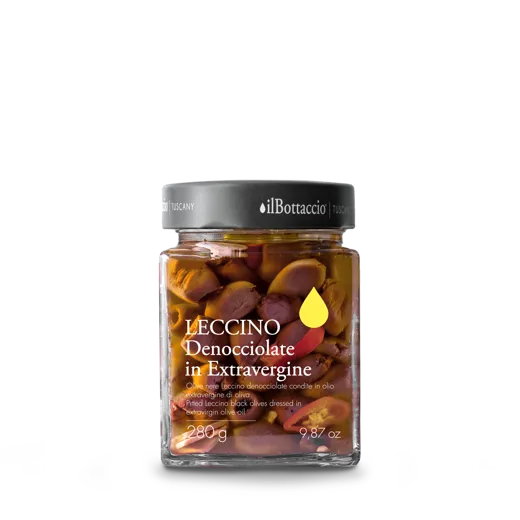 OLIVE NERE LECCINO DENOCCIOLATE IN EXTRA VERGINE | 280 g