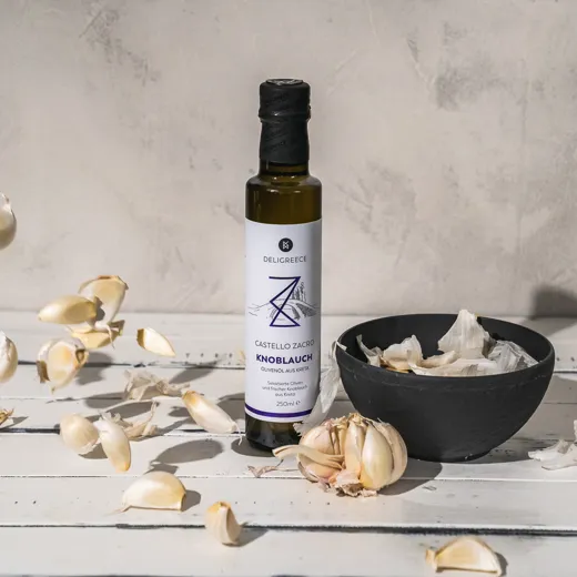 CASTELLO ZACRO KNOBLAUCH-OLIVENÖL | OLIVENÖL MIT KNOBLAUCH | 250 ml