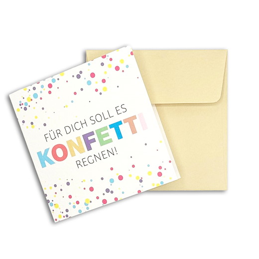 KARTE «KONFETTI» | inkl. Couvert