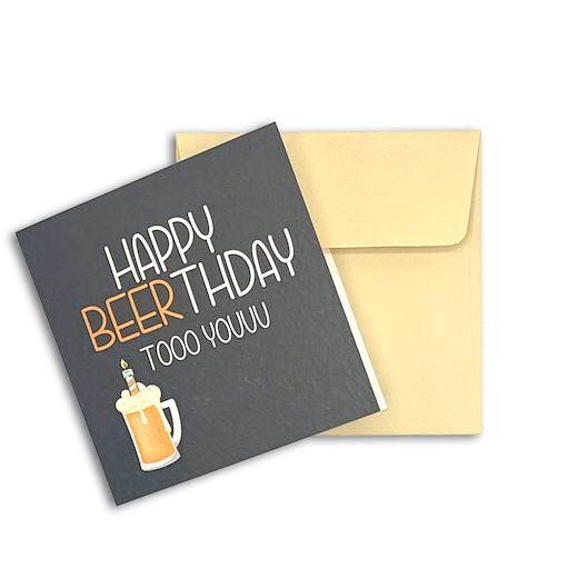 KARTE «HAPPY BEERTHDAY» | inkl. Couvert