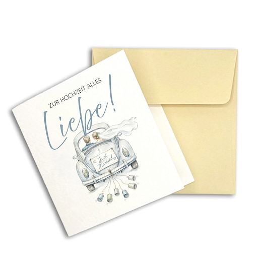 KARTE «ZUR HOCHZEIT ALLES LIEBE» | inkl. Couvert